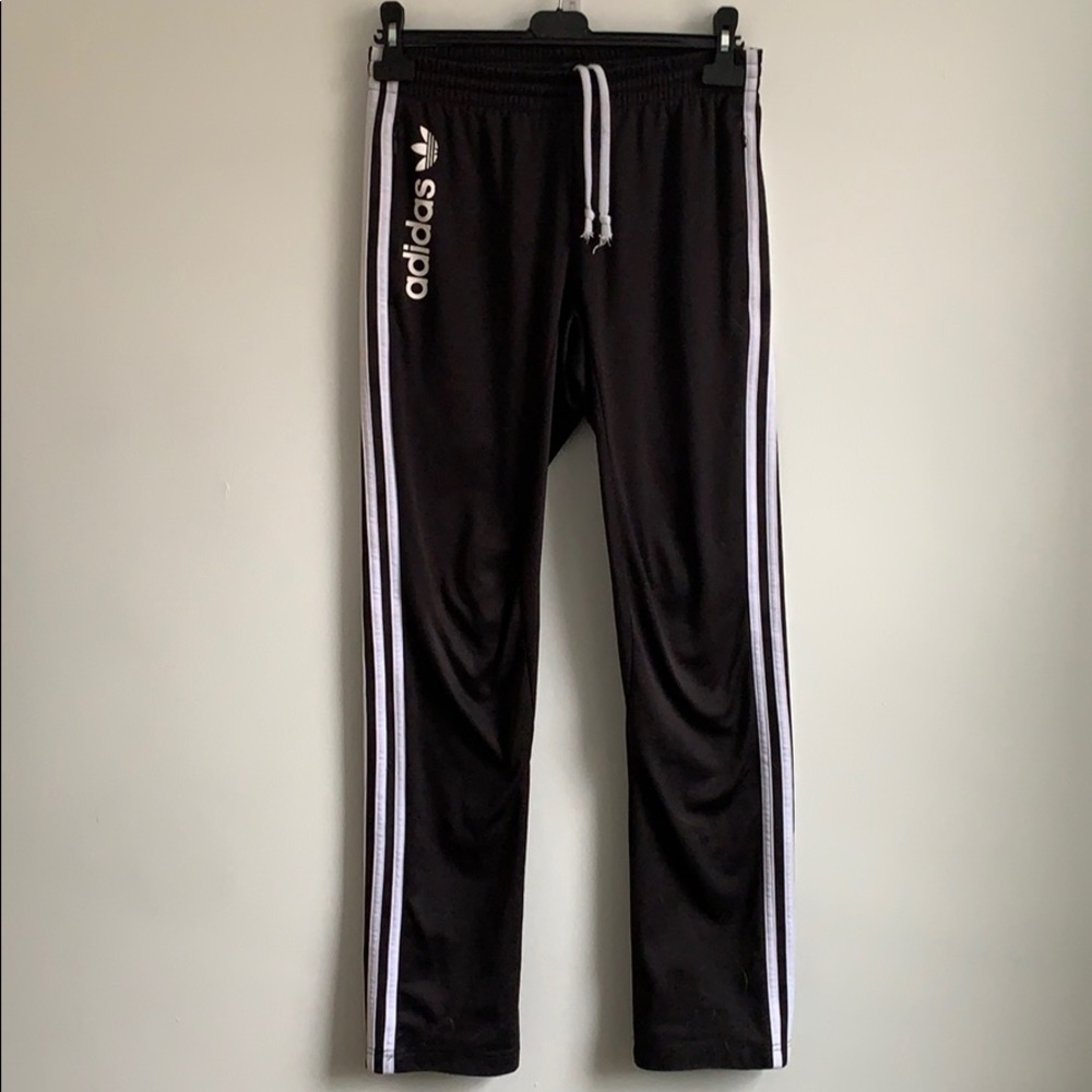 Adidas pant sz small 3 stripe polyester